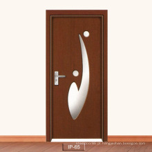 Fabricante Design de porta de quarto de vidro de madeira China MFD Porta interior